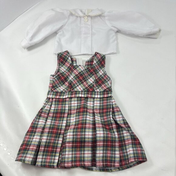 Pleasant Company American Girl Molly Plaid Jumpers and Blouse School Outfit - Picture 1 of 9